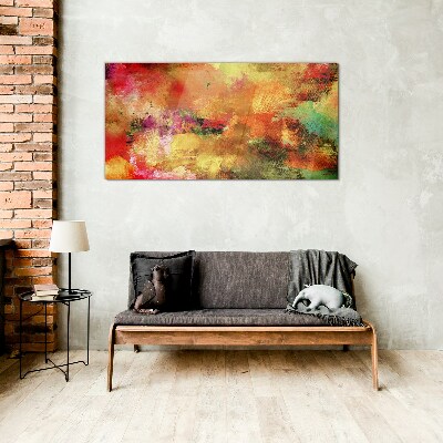Glasbild Buntes abstraktes Chaos