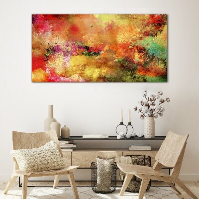 Glasbild Buntes abstraktes Chaos