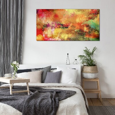 Glasbild Buntes abstraktes Chaos