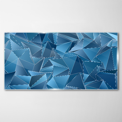 Glasbild Geometrie blauer Körper