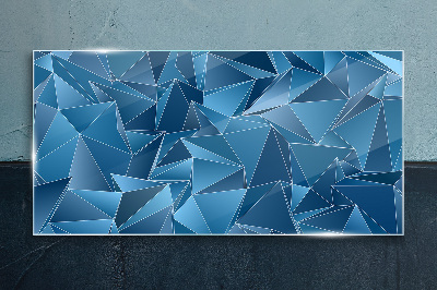 Glasbild Geometrie blauer Körper