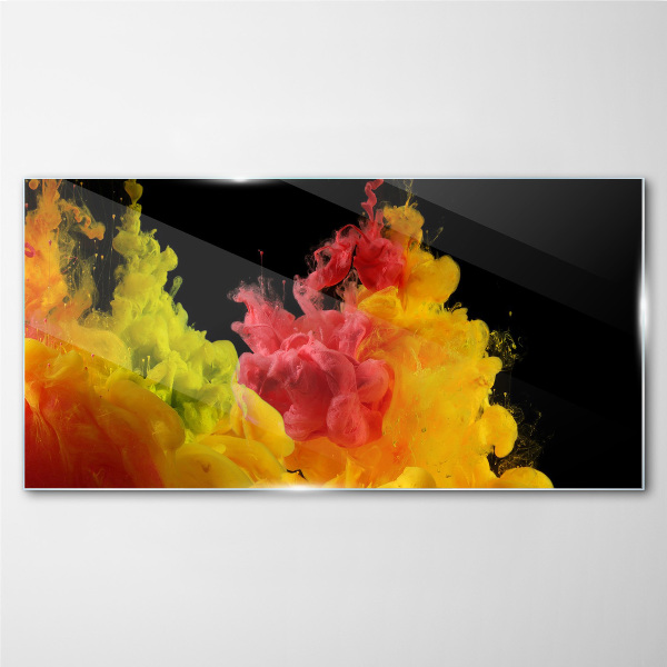 Glasbild Farben in Bewegung
