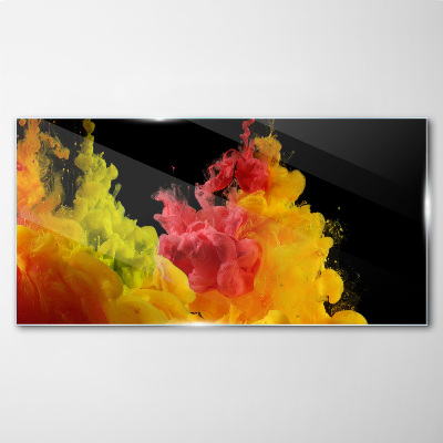 Glasbild Farben in Bewegung