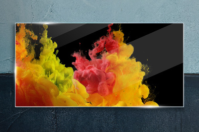 Glasbild Farben in Bewegung