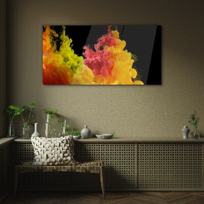 Glasbild Farben in Bewegung