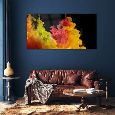 Glasbild Farben in Bewegung