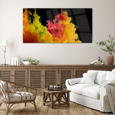 Glasbild Farben in Bewegung
