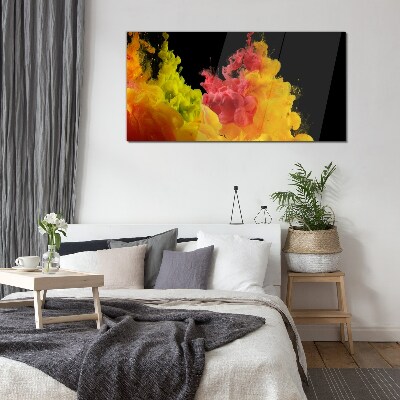 Glasbild Farben in Bewegung