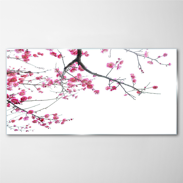 Glasbild Blumenharmonie in Rosa