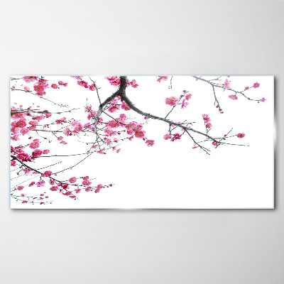 Glasbild Blumenharmonie in Rosa