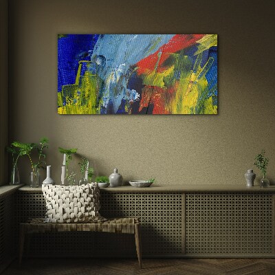 Glasbild Dynamische Farben in einer abstrakten Landschaft