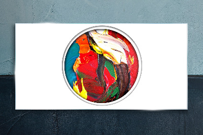 Glasbild Ein bunter Wirbelwind malerischer Emotionen