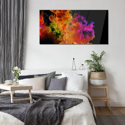 Glasbild Ausdruck von Farben in Bewegung