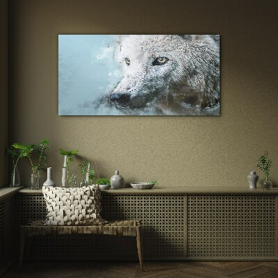 Glasbild Wilder Tierwolf