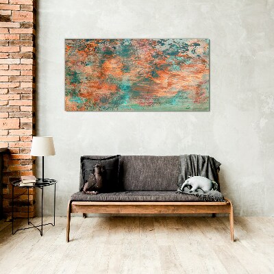 Bild auf glas Abstrakte Landschaft in den Farben des Feuers
