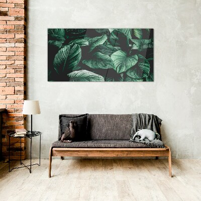 Glasbild Grüne Blättersymphonie
