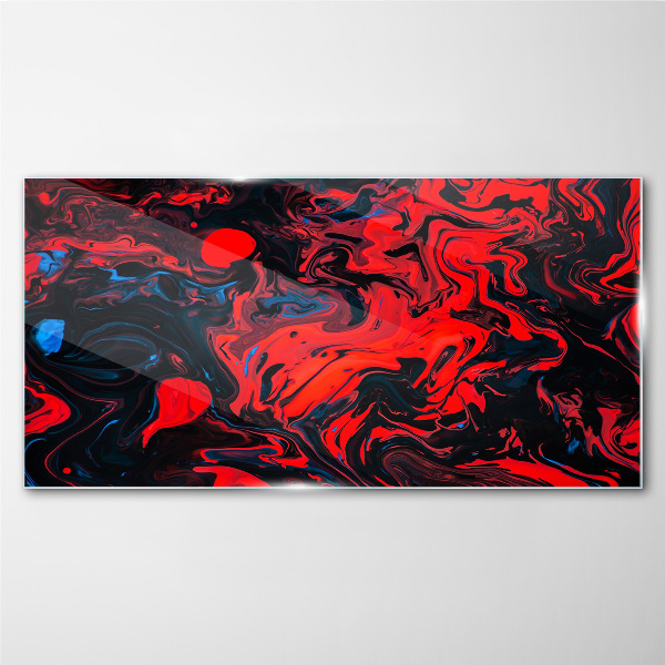 Glasbild Kosmischer Tanz der Farben