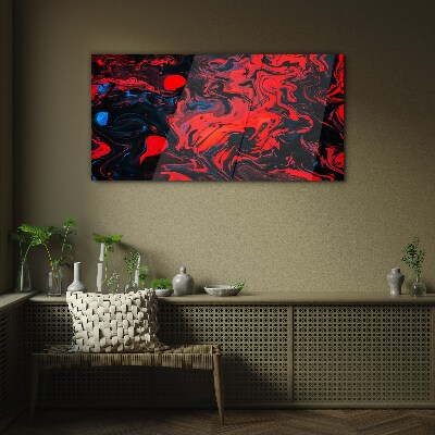 Glasbild Kosmischer Tanz der Farben
