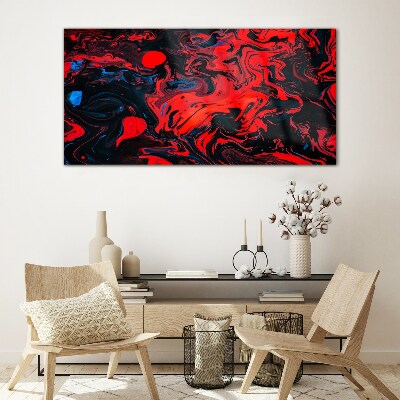 Glasbild Kosmischer Tanz der Farben