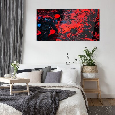 Glasbild Kosmischer Tanz der Farben