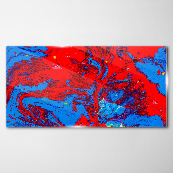 Glasbild Dynamische Farbexplosion