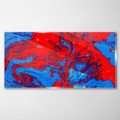 Glasbild Dynamische Farbexplosion