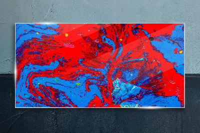 Glasbild Dynamische Farbexplosion