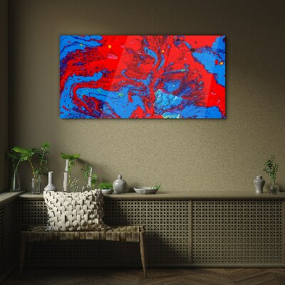 Glasbild Dynamische Farbexplosion