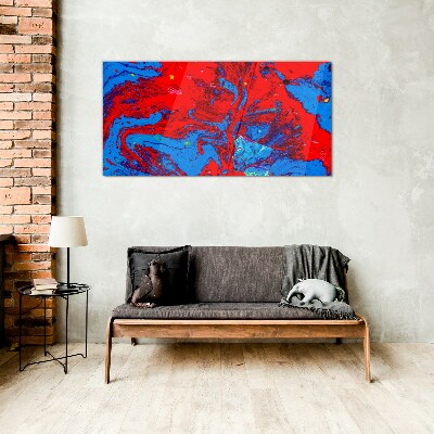 Glasbild Dynamische Farbexplosion