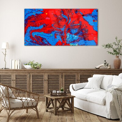 Glasbild Dynamische Farbexplosion