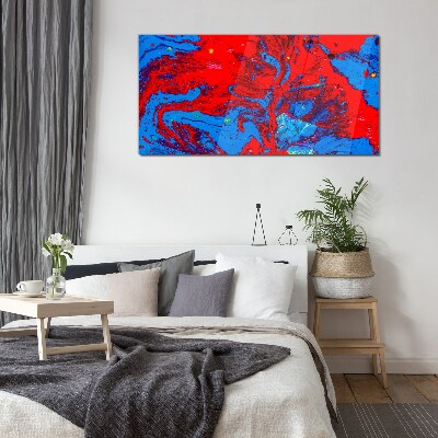 Glasbild Dynamische Farbexplosion