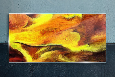 Glasbild Lebendige Farben in Bewegung