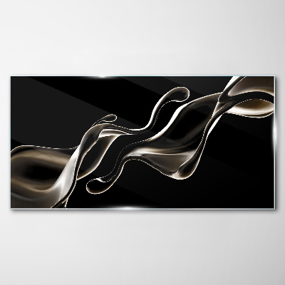 Glasbild Wellen fließender Eleganz