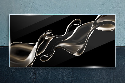 Glasbild Wellen fließender Eleganz