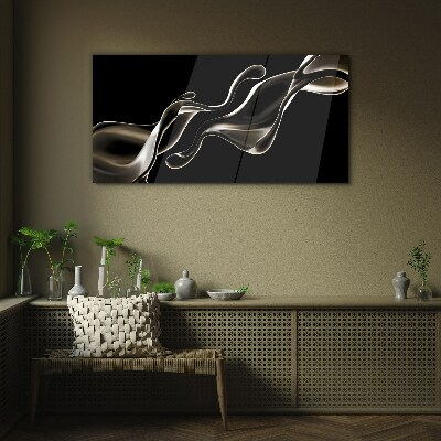Glasbild Wellen fließender Eleganz