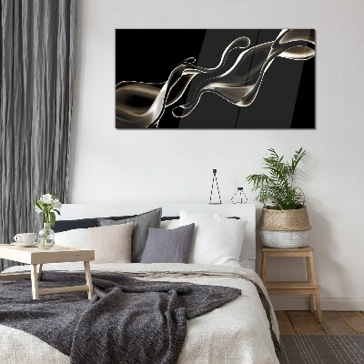 Glasbild Wellen fließender Eleganz