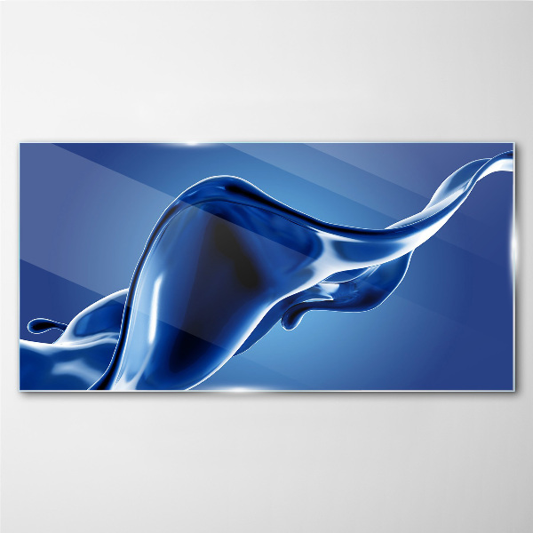 Glasbild Blaue Lichtwelle