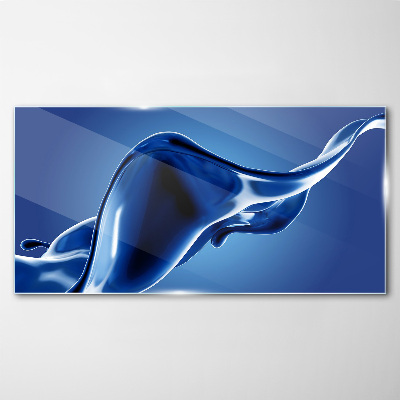 Glasbild Blaue Lichtwelle