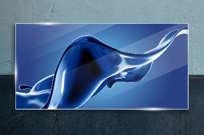 Glasbild Blaue Lichtwelle