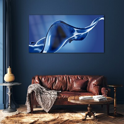 Glasbild Blaue Lichtwelle