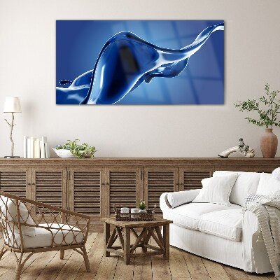Glasbild Blaue Lichtwelle