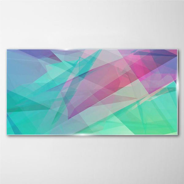 Glasbild Transparente Geometrien in Pastelltönen