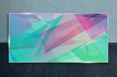 Glasbild Transparente Geometrien in Pastelltönen