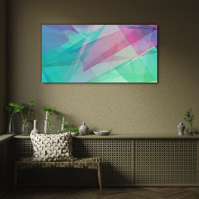 Glasbild Transparente Geometrien in Pastelltönen