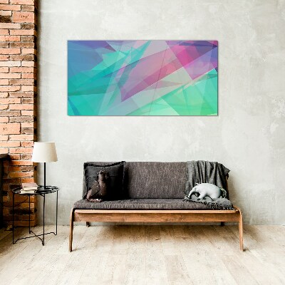 Glasbild Transparente Geometrien in Pastelltönen