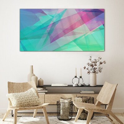 Glasbild Transparente Geometrien in Pastelltönen