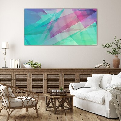 Glasbild Transparente Geometrien in Pastelltönen