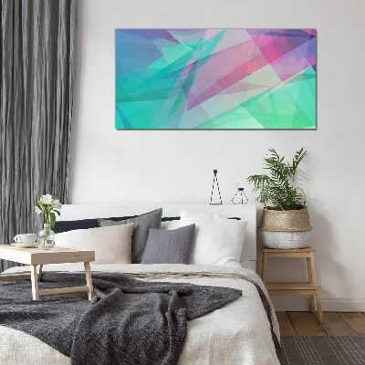 Glasbild Transparente Geometrien in Pastelltönen