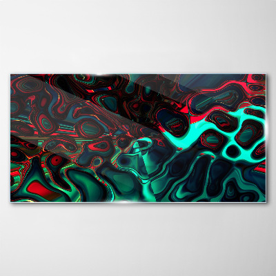 Glasbild Abstrakte Farbwellen