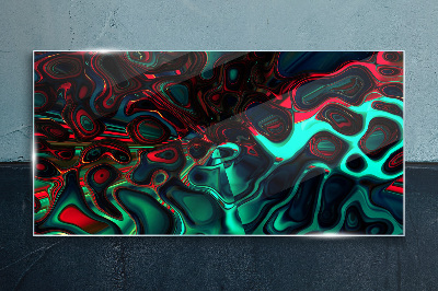 Glasbild Abstrakte Farbwellen